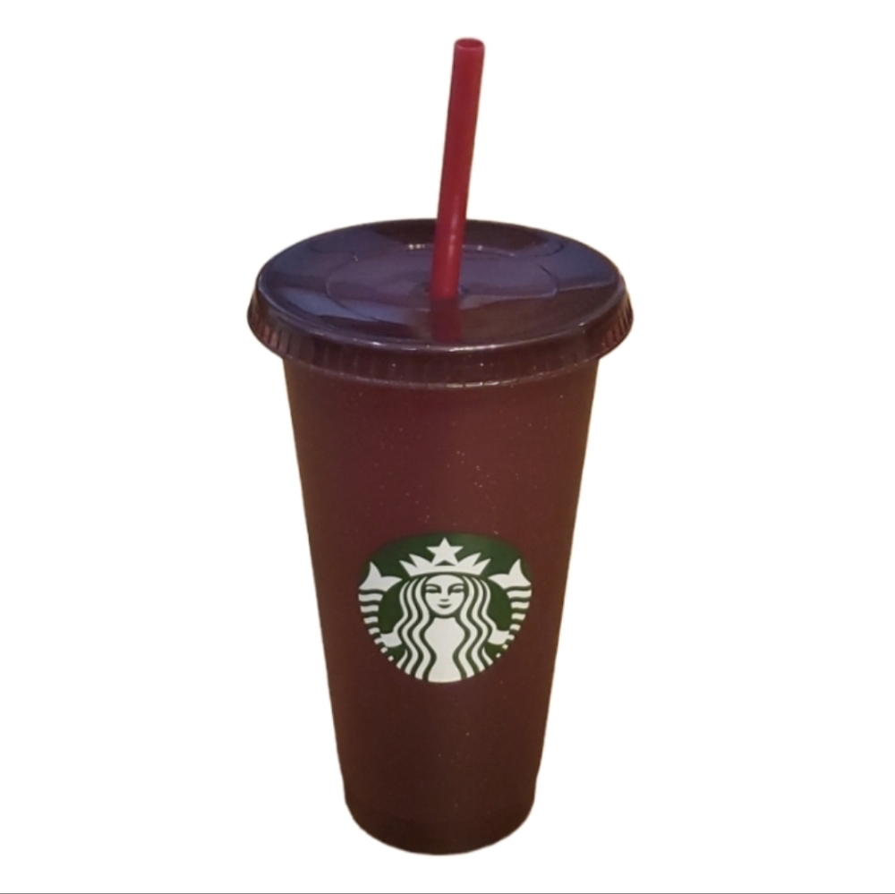 Starbucks 2020 Purple Glitter Cold Beverage Plastic Cup‎ 24 fl oz